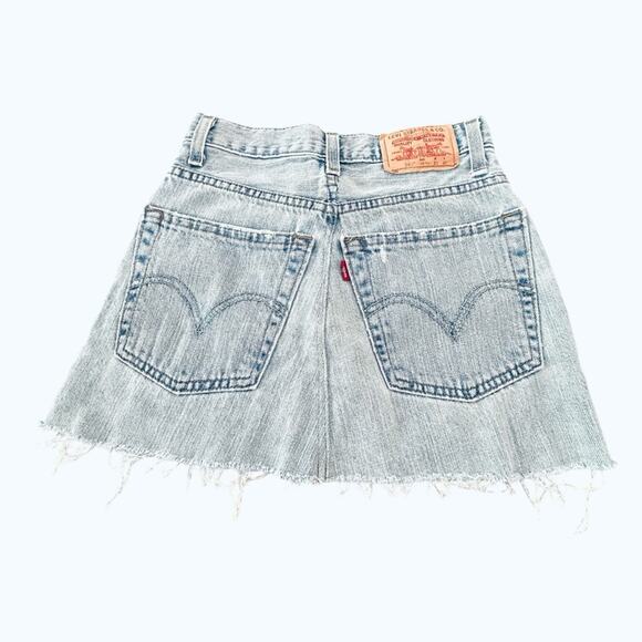 Levi's Reworked Vintage Blue A-Line Mini Skirt XS - Picture 2 of 12